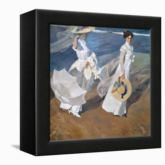 Strolling along the Seashore. 1909-Joaquin Sorolla-Framed Premier Image Canvas