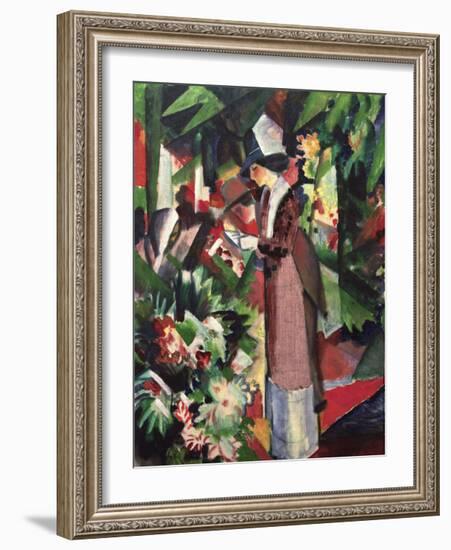 Strolling amongst Flowers-Auguste Macke-Framed Giclee Print