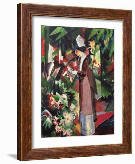 Strolling amongst Flowers-Auguste Macke-Framed Giclee Print