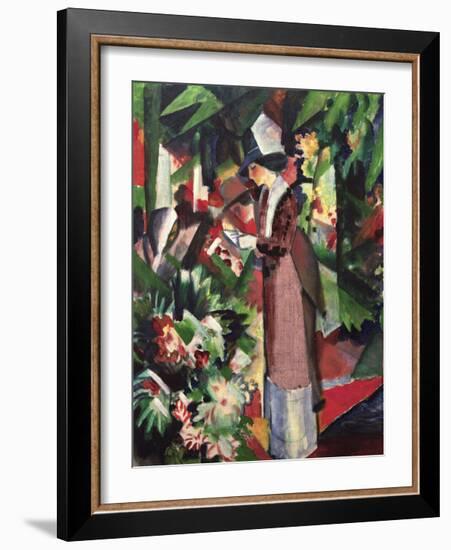 Strolling amongst Flowers-Auguste Macke-Framed Giclee Print