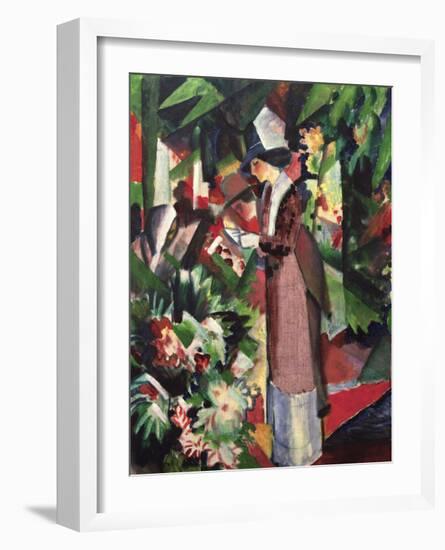 Strolling amongst Flowers-Auguste Macke-Framed Giclee Print