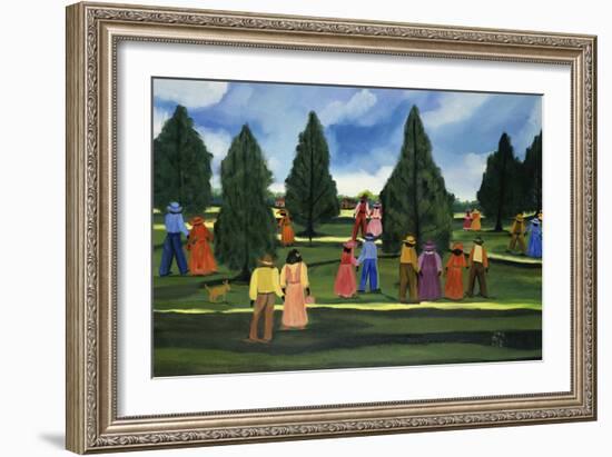 Strolling in the Park-Anna Belle Lee Washington-Framed Giclee Print