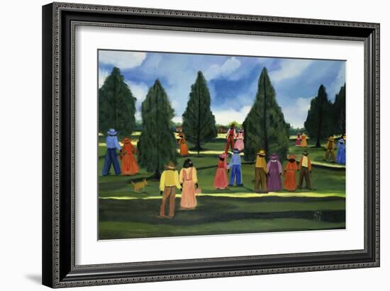 Strolling in the Park-Anna Belle Lee Washington-Framed Giclee Print