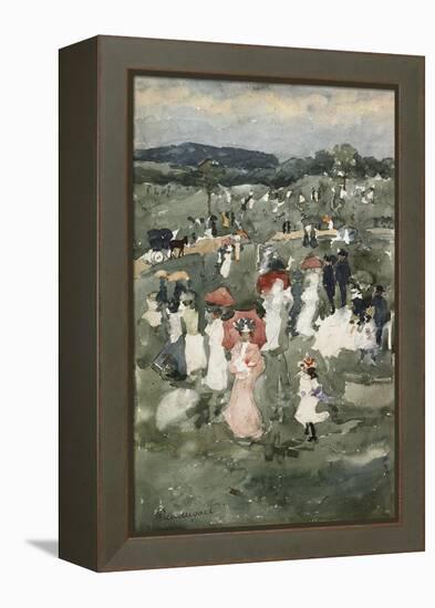 Strolling in the Park-Maurice Brazil Prendergast-Framed Premier Image Canvas