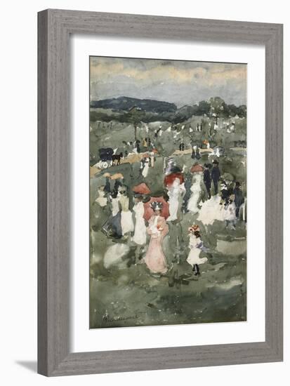 Strolling in the Park-Maurice Brazil Prendergast-Framed Giclee Print