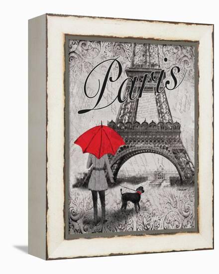 Strolling Paris II-Todd Williams-Framed Stretched Canvas