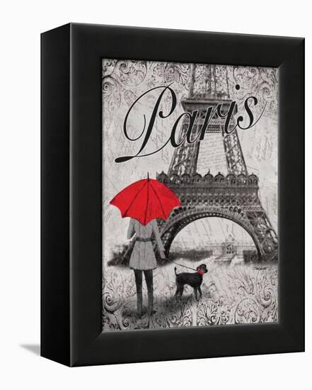 Strolling Paris II-Todd Williams-Framed Stretched Canvas