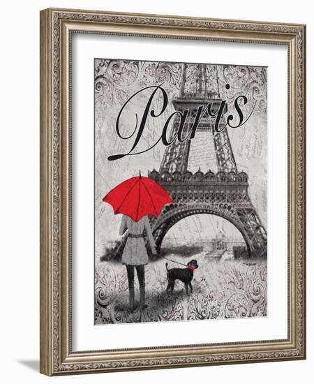 Strolling Paris II-Todd Williams-Framed Art Print