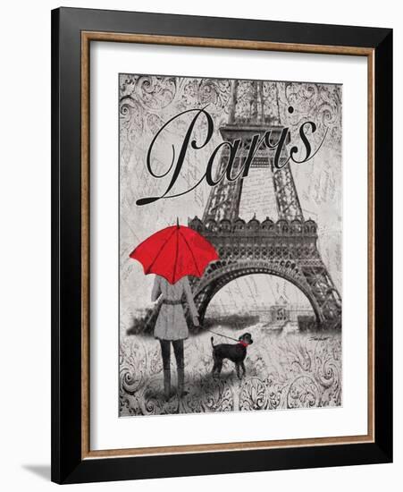 Strolling Paris II-Todd Williams-Framed Art Print