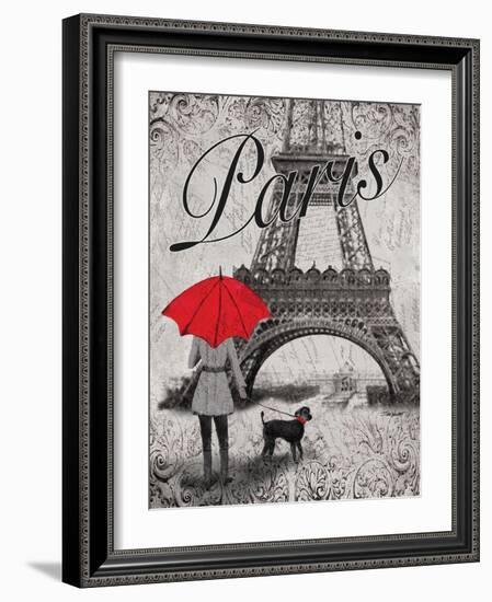 Strolling Paris II-Todd Williams-Framed Art Print