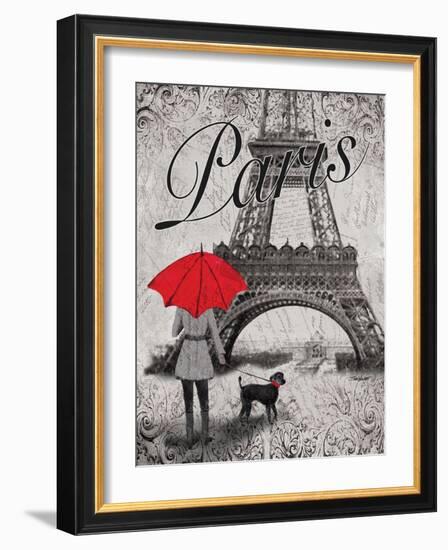 Strolling Paris II-Todd Williams-Framed Art Print