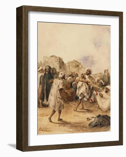 Strolling Players, 1833-Eugene Delacroix-Framed Giclee Print