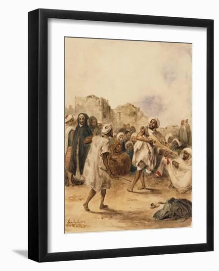 Strolling Players, 1833-Eugene Delacroix-Framed Giclee Print