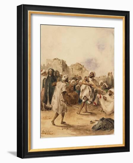 Strolling Players, 1833-Eugene Delacroix-Framed Giclee Print