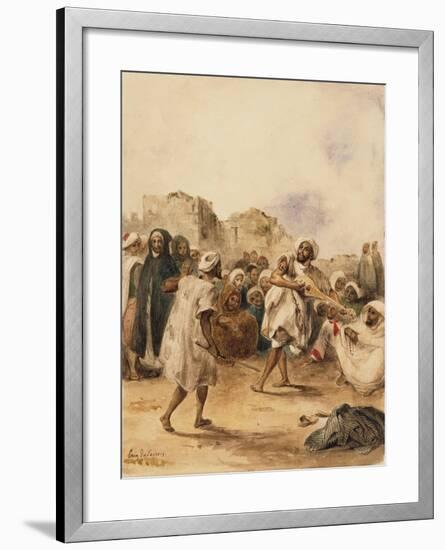 Strolling Players, 1833-Eugene Delacroix-Framed Giclee Print