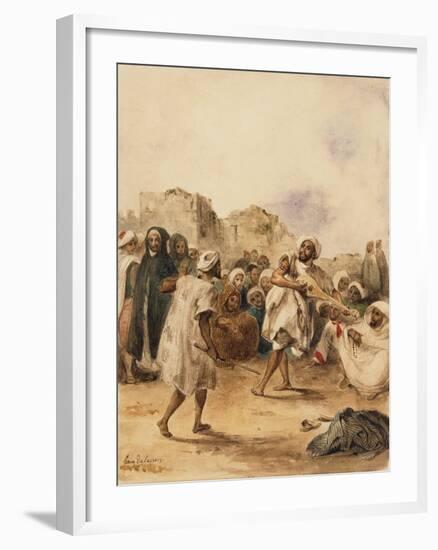 Strolling Players, 1833-Eugene Delacroix-Framed Giclee Print