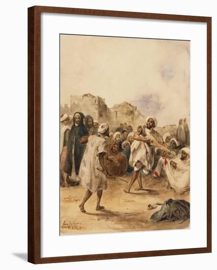 Strolling Players, 1833-Eugene Delacroix-Framed Giclee Print