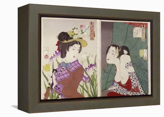 Strolling: the Appearance of an Upper-Class Wife of the Meiji Era and Itchy-Tsukioka Kinzaburo Yoshitoshi-Framed Premier Image Canvas