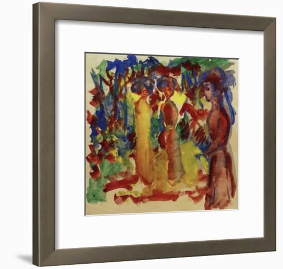 Strolling Women 1913-Auguste Macke-Framed Giclee Print