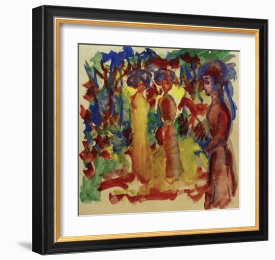 Strolling Women 1913-Auguste Macke-Framed Giclee Print