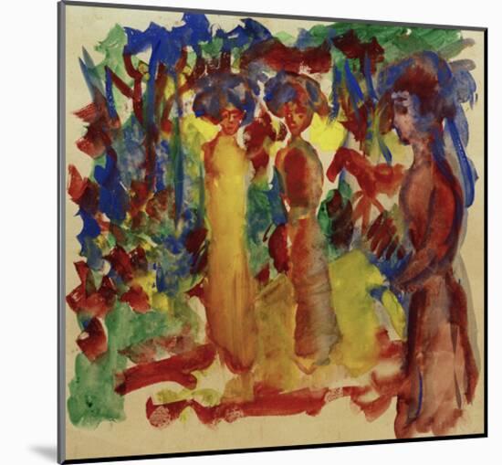 Strolling Women 1913-Auguste Macke-Mounted Giclee Print