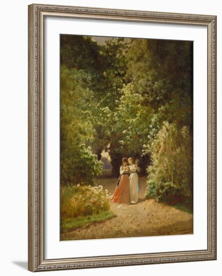 Strolling Women in the Park, 1873-Jozef Szermontowski-Framed Giclee Print