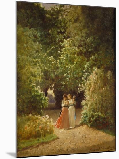 Strolling Women in the Park, 1873-Jozef Szermontowski-Mounted Giclee Print