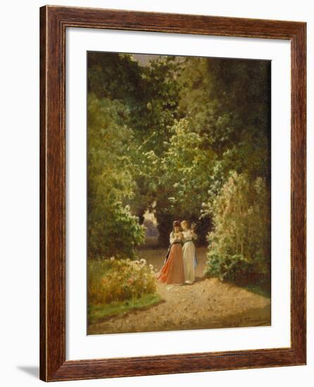 Strolling Women in the Park, 1873-Jozef Szermontowski-Framed Giclee Print