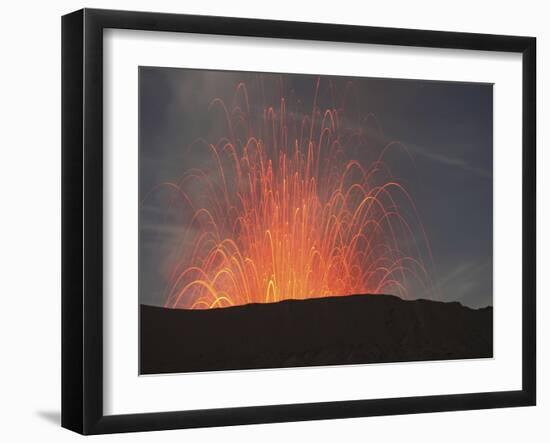 Strombolian Eruption of Mount Bromo Volcano, Tengger Caldera, Java, Indonesia-Stocktrek Images-Framed Photographic Print