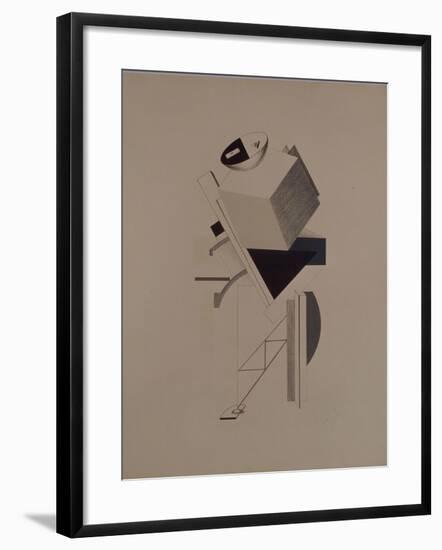 Strong Guy. Figurine for the Opera Victory over the Sun by A. Kruchenykh, 1920-1921-El Lissitzky-Framed Giclee Print