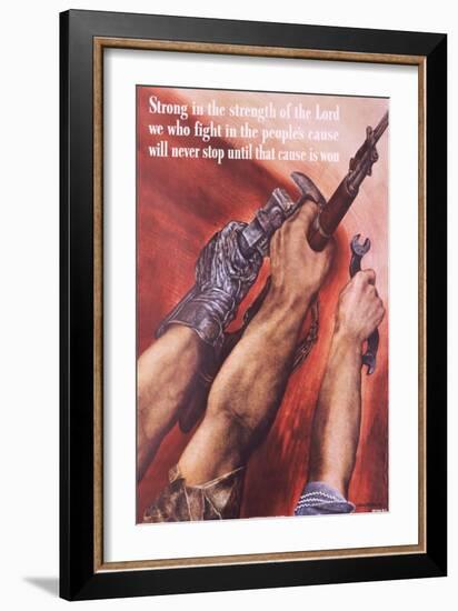 Strong in the Strength of the Lord Poster-David Stone Martin-Framed Giclee Print