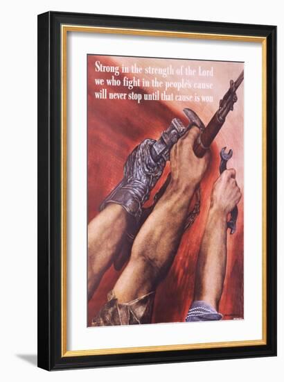 Strong in the Strength of the Lord Poster-David Stone Martin-Framed Giclee Print