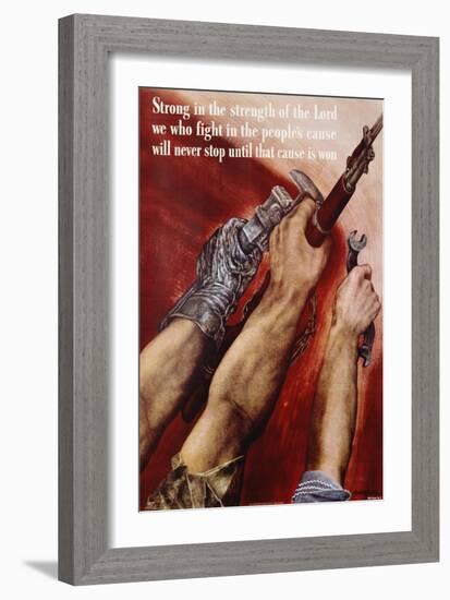 Strong in the Strength of the Lord Poster-David Stone Martin-Framed Giclee Print