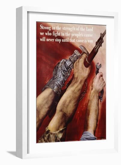 Strong in the Strength of the Lord Poster-David Stone Martin-Framed Giclee Print