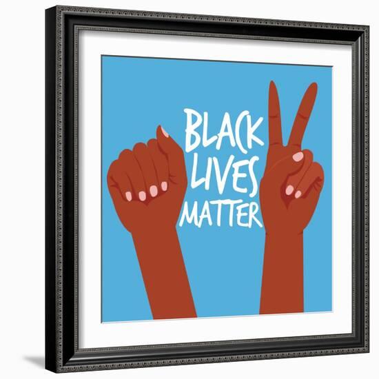 Strong Peace BLM 3-Victoria Brown-Framed Art Print