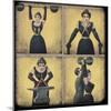 Strong Woman-Vintage Apple Collection-Mounted Giclee Print