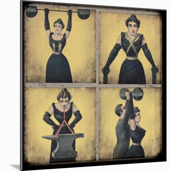 Strong Woman-Vintage Apple Collection-Mounted Giclee Print