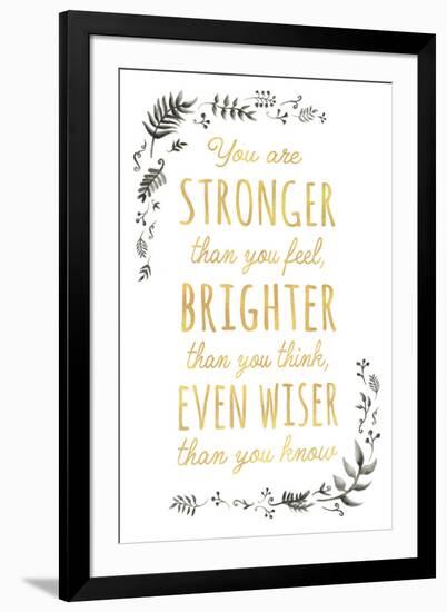 Stronger Brighter Wiser-Clara Wells-Framed Giclee Print