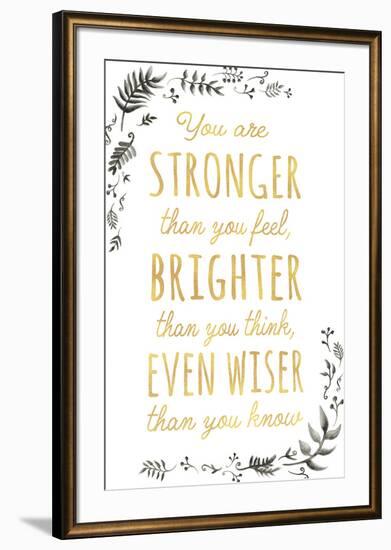 Stronger Brighter Wiser-Clara Wells-Framed Giclee Print