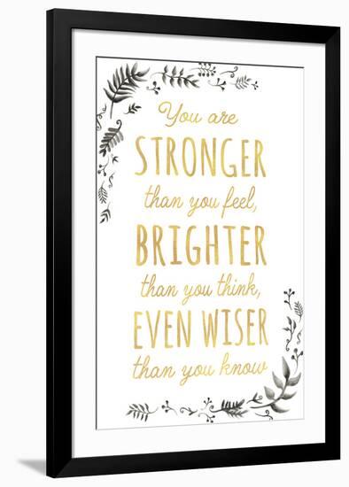 Stronger Brighter Wiser-Clara Wells-Framed Giclee Print