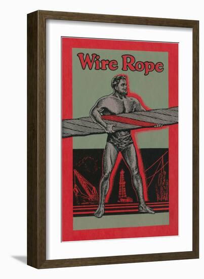 Strongman Advertising Wire Rope-null-Framed Giclee Print