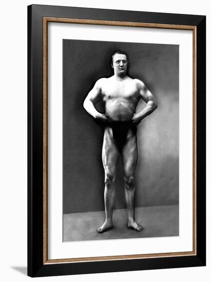 Strongman Pose-null-Framed Premium Giclee Print