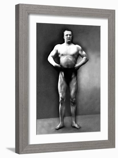 Strongman Pose-null-Framed Art Print