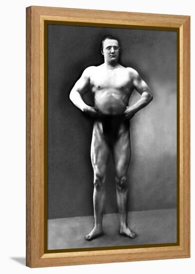 Strongman Pose-null-Framed Stretched Canvas