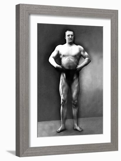 Strongman Pose-null-Framed Art Print