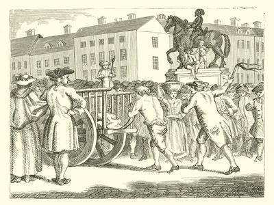 Stroud, the Notorious Cheat, Whipped at the Cart'S-Tail from Charing Cross  to Whitehall' Giclee Print | Art.com