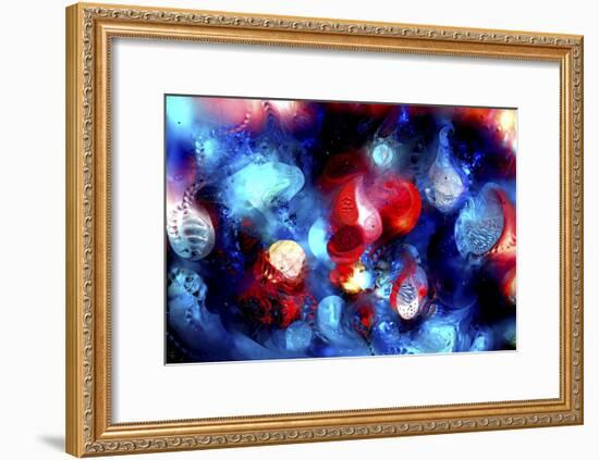 Structure Red-Blue-RUNA-Framed Giclee Print