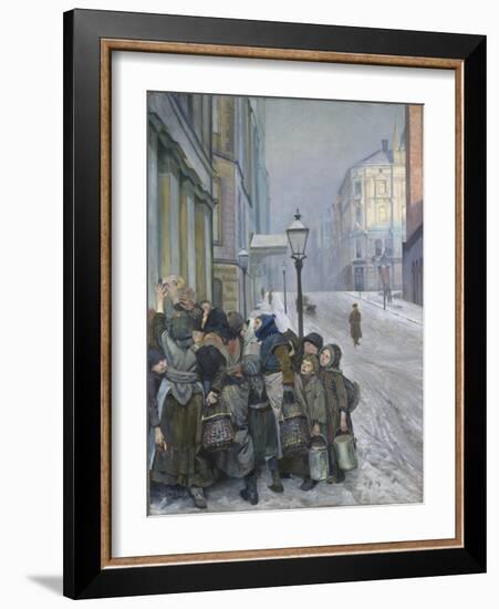 Struggle for Survival, 1889 (Oil on Canvas)-Christian Krohg-Framed Giclee Print