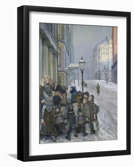 Struggle for Survival, 1889 (Oil on Canvas)-Christian Krohg-Framed Giclee Print