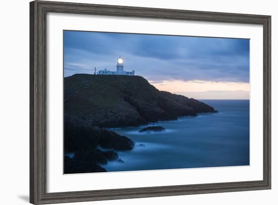 Strumble Head Lighthouse at Dusk, Pembrokeshire Coast National Park, Wales, United Kingdom, Europe-Ben Pipe-Framed Photographic Print